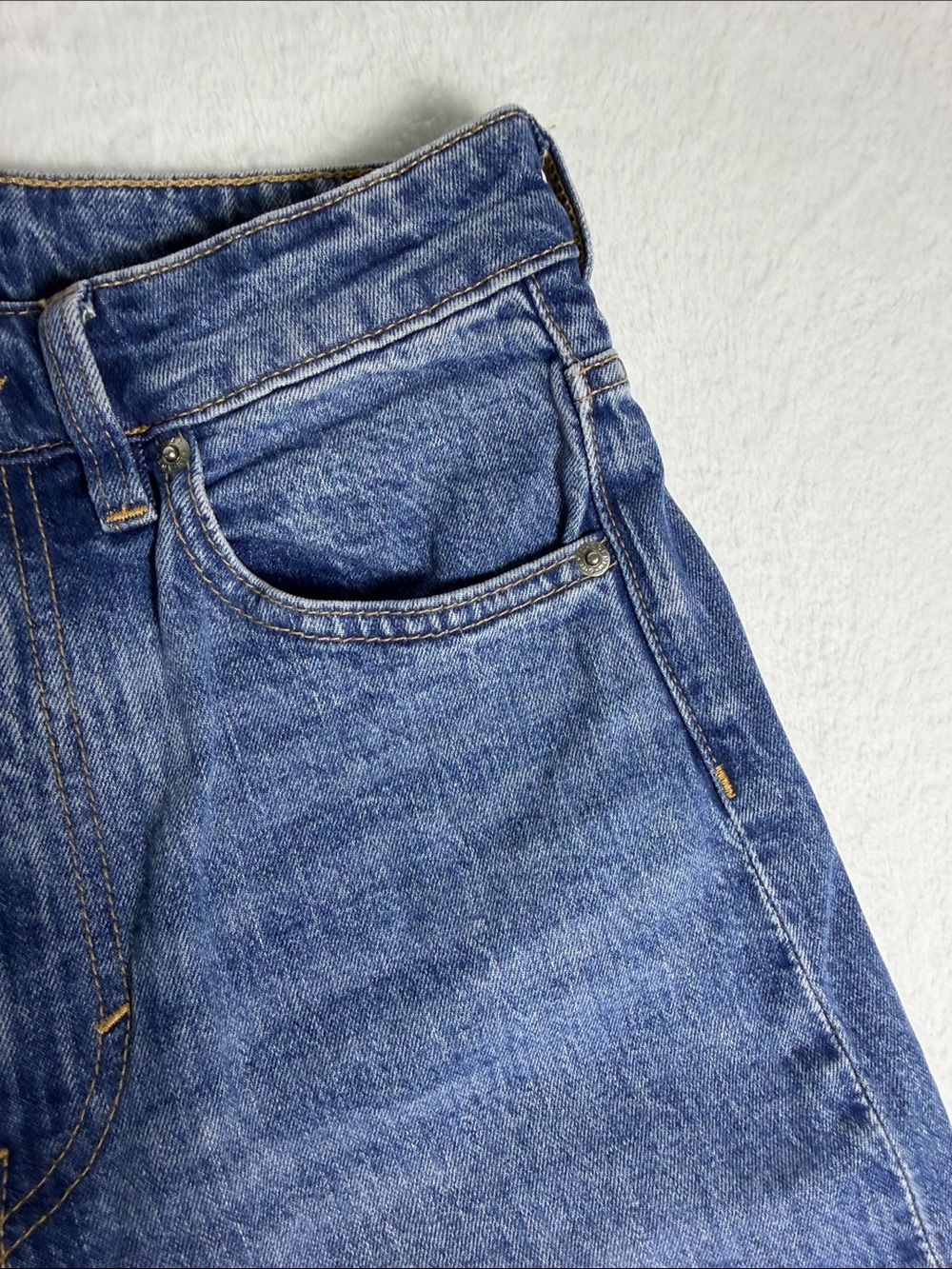 H&M &Denim Wide High-Waist Cropped Jeans - Blue - Picture 4 of 8